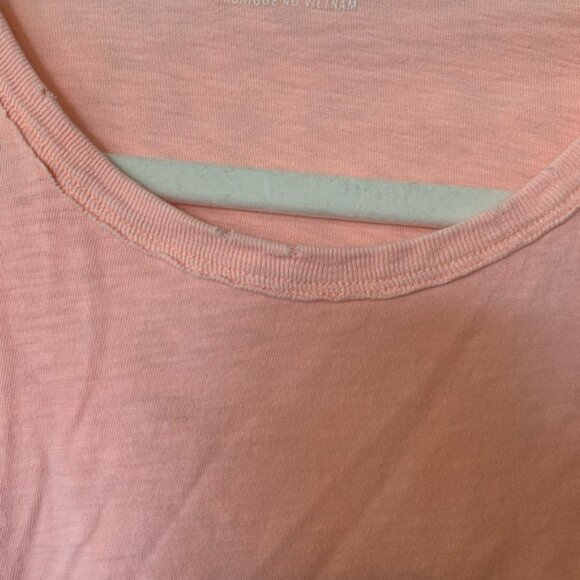 Aerie Coral Distressed Oversized “Lazy Daze” Graphic Tee | Small - Picture 4 of 8